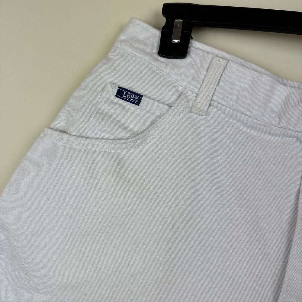 Vintage Lee White High Waisted Bermuda Dad Shorts Size 18 - Picture 7 of 10